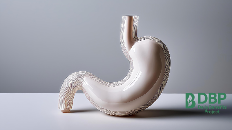 Artistic 3D illustration of a human stomach