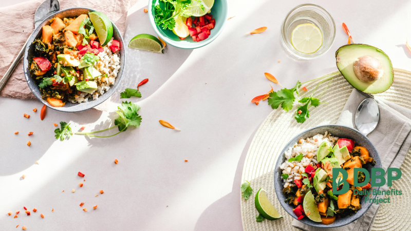 Colorful Healthy Meals in a Diabetes Meal Plan Fresh avocado and vegetable rice bowls ideal for a diabetes meal plan
