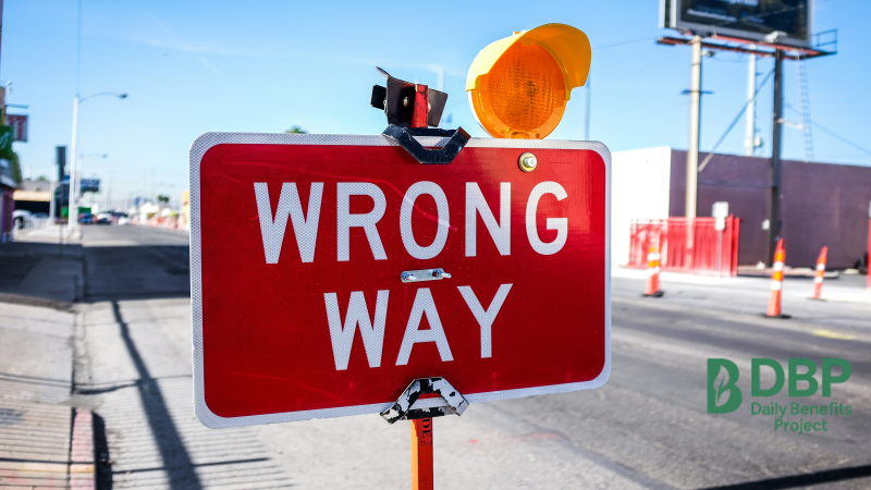 Mistakes to Avoid in a Diabetes Meal Plan Red “Wrong Way” sign symbolizing diet mistakes for diabetics