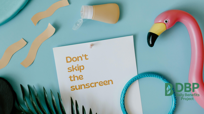 don’t-forget-sunscreen-note-beach-setup-dbp.png Flat lay with note saying "Don't skip the sunscreen"