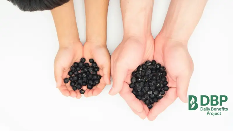 black beans in children and adult hands showing rich magnesium content
